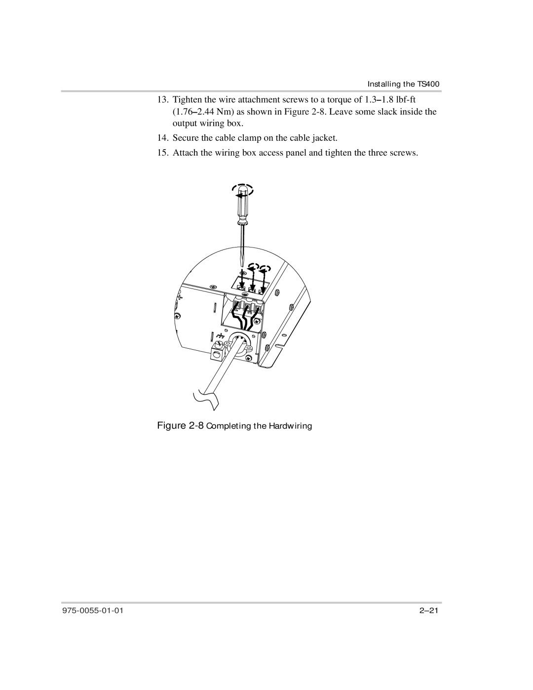 Xantrex Technology TS400 manual 8Completing the Hardwiring 