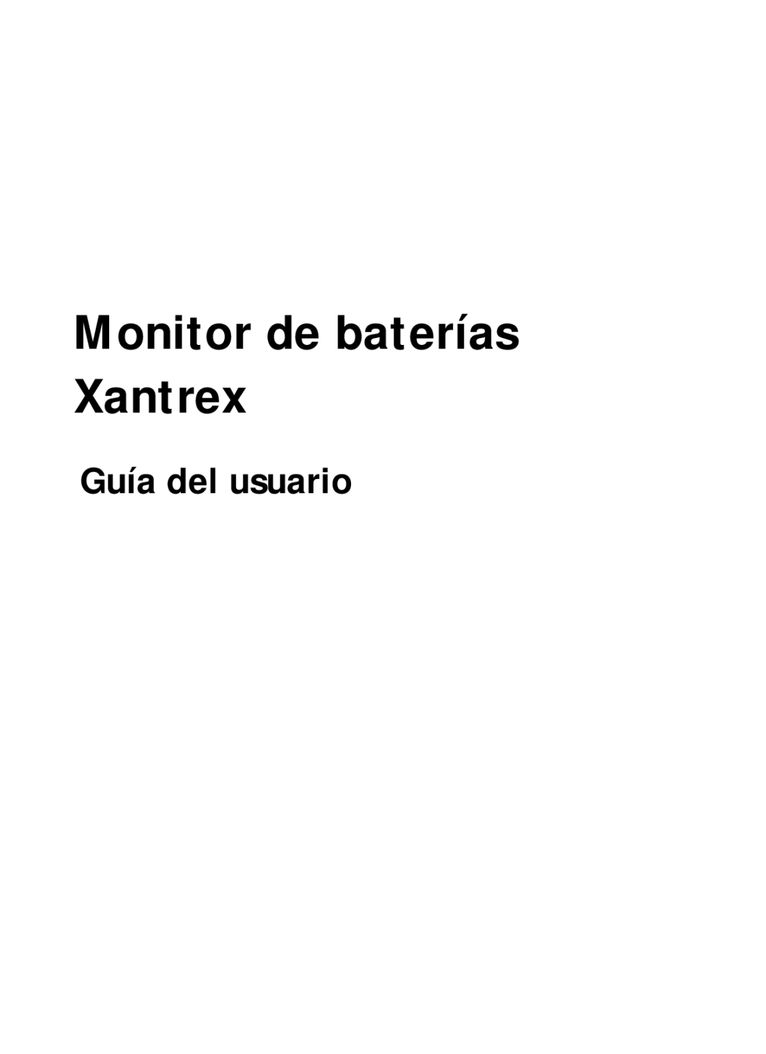 Xantrex Technology Xantrex Battery Monitor manual Monitor de baterías Xantrex 