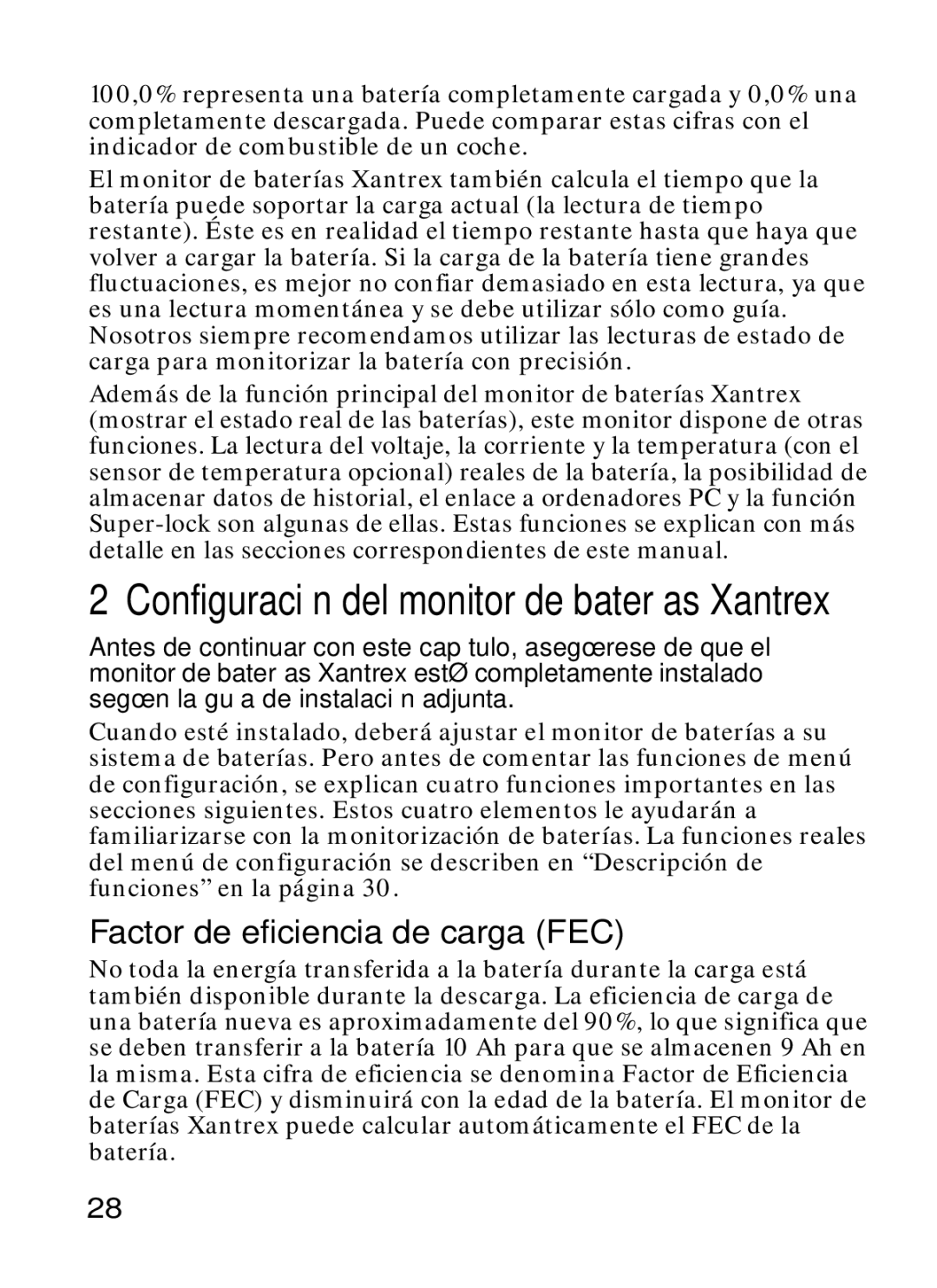 Xantrex Technology Xantrex Battery Monitor manual Configuración del monitor de baterías Xantrex 