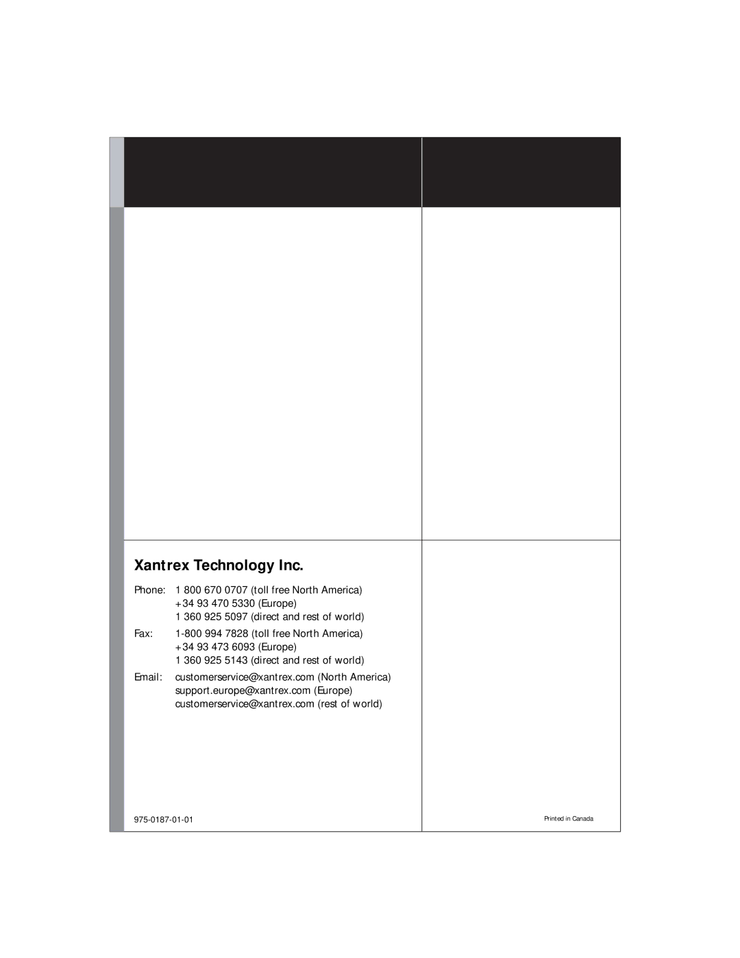 Xantrex Technology XC5012, XC2524, XC3012, XC1524 manual Xantrex Technology Inc 