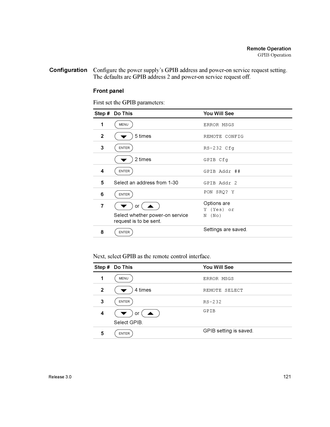 Xantrex Technology XDC manual First set the Gpib parameters, Next, select Gpib as the remote control interface, Select Gpib 