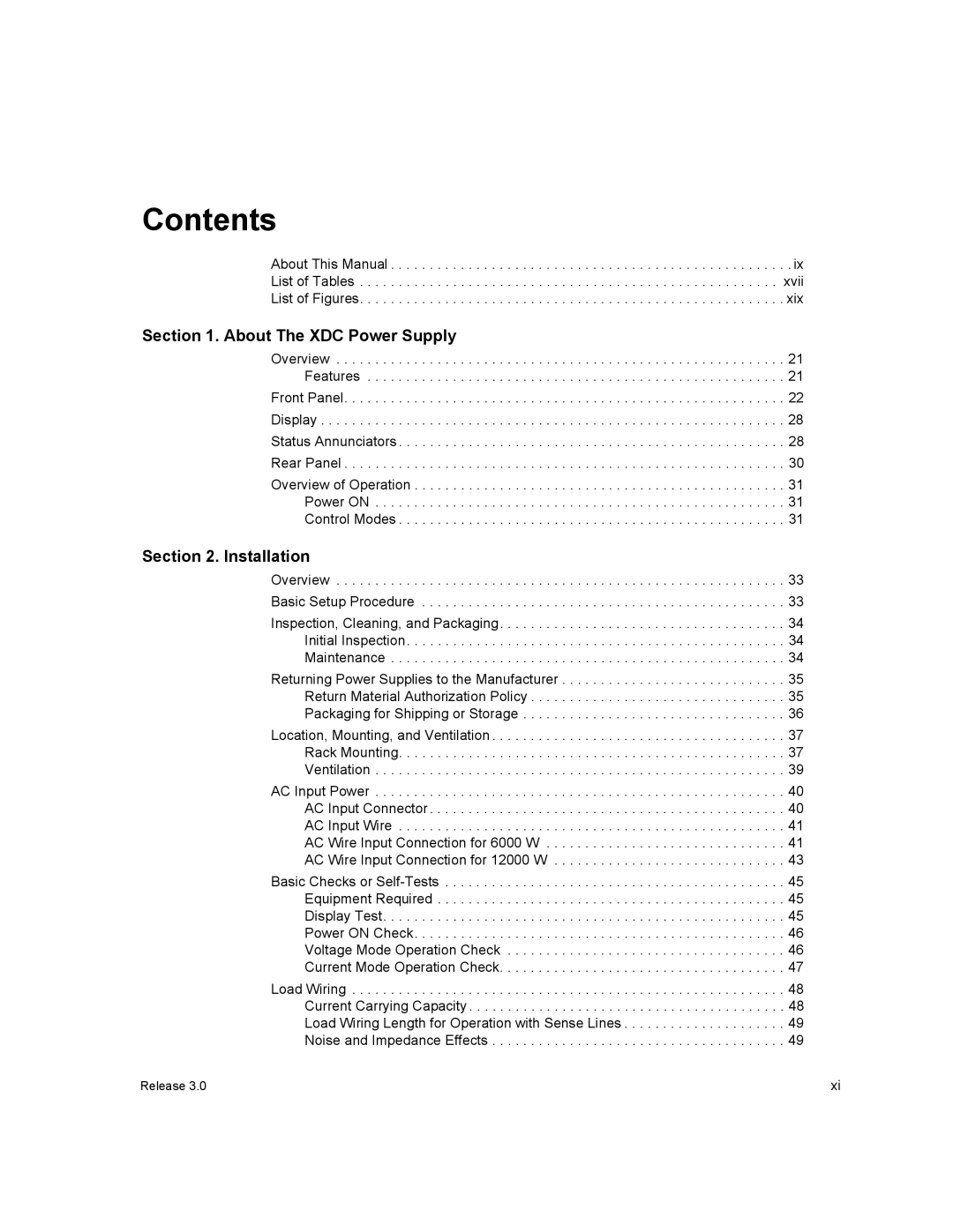 Xantrex Technology XDC manual Contents 