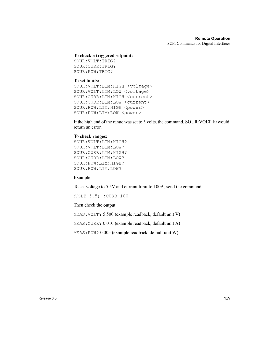 Xantrex Technology XDC manual To check a triggered setpoint, To set limits, To check ranges 