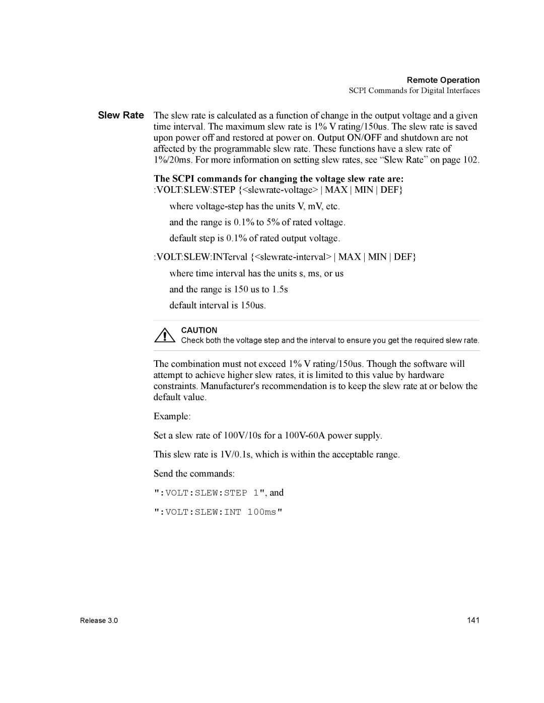 Xantrex Technology XDC manual Voltslewstep 1, Voltslewint 100ms 