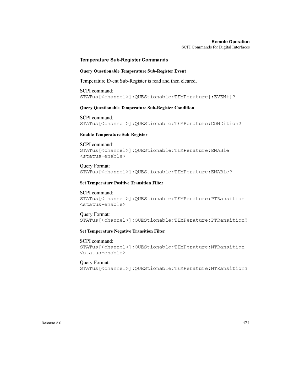 Xantrex Technology XDC manual Temperature Event Sub-Register is read and then cleared, Temperature Sub-Register Commands 