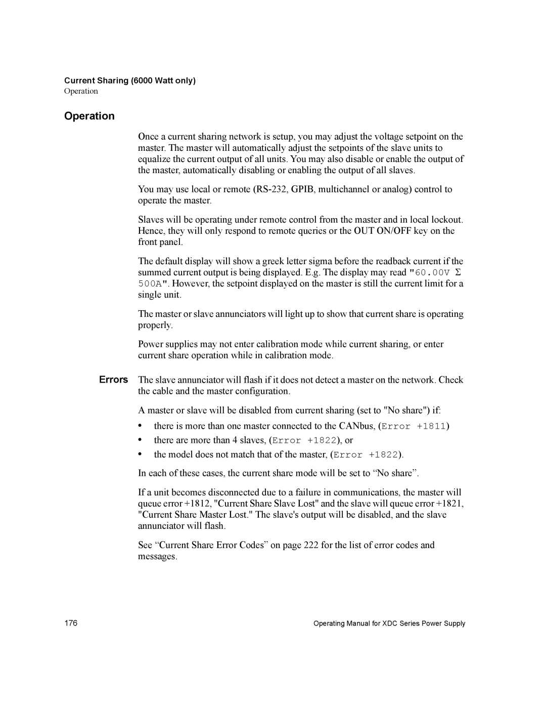 Xantrex Technology XDC manual Operation 