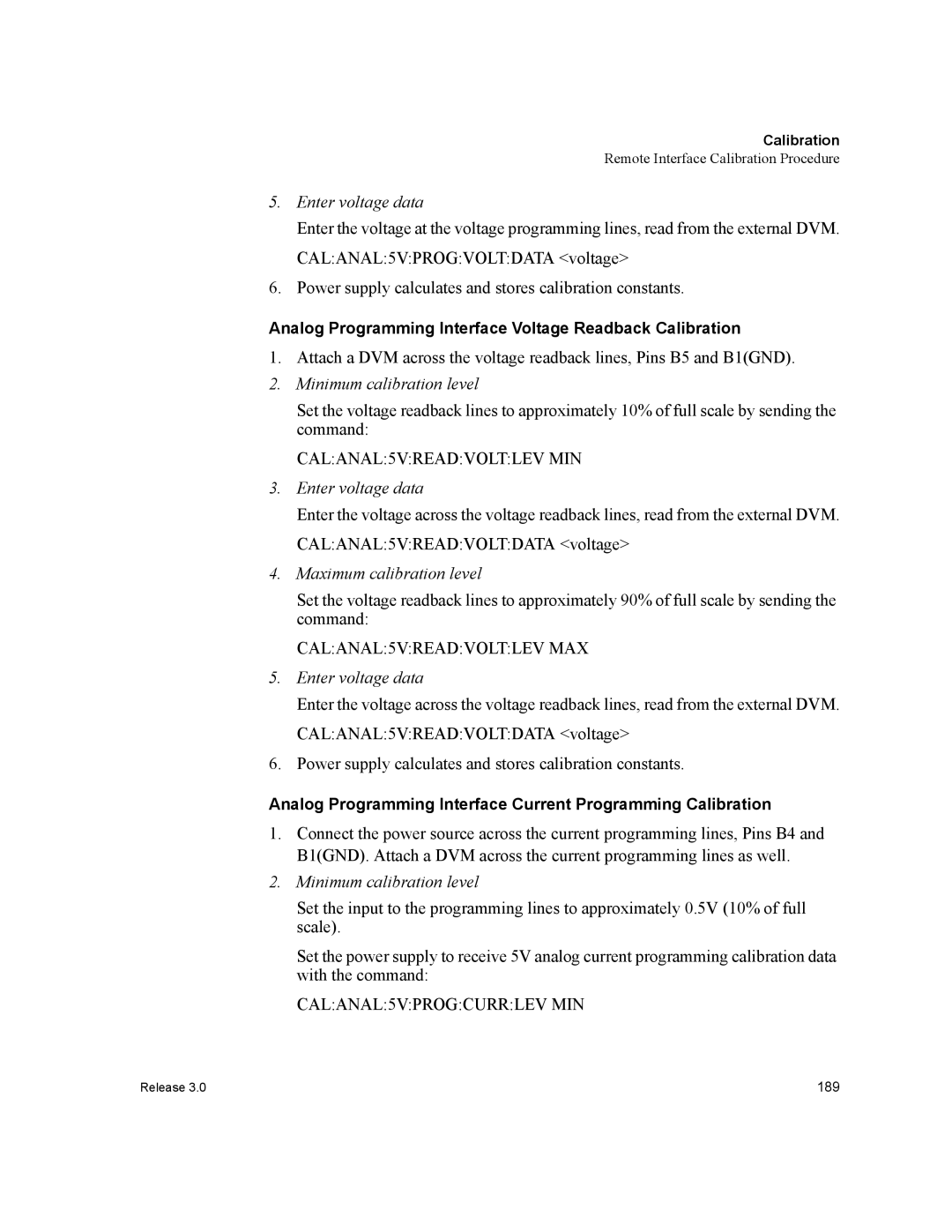 Xantrex Technology XDC manual CALANAL5VREADVOLTLEV MIN 