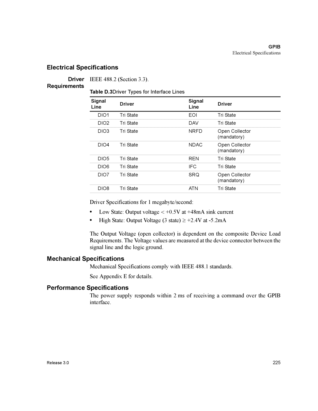 Xantrex Technology XDC Electrical Specifications, Mechanical Specifications, Performance Specifications, Requirements 