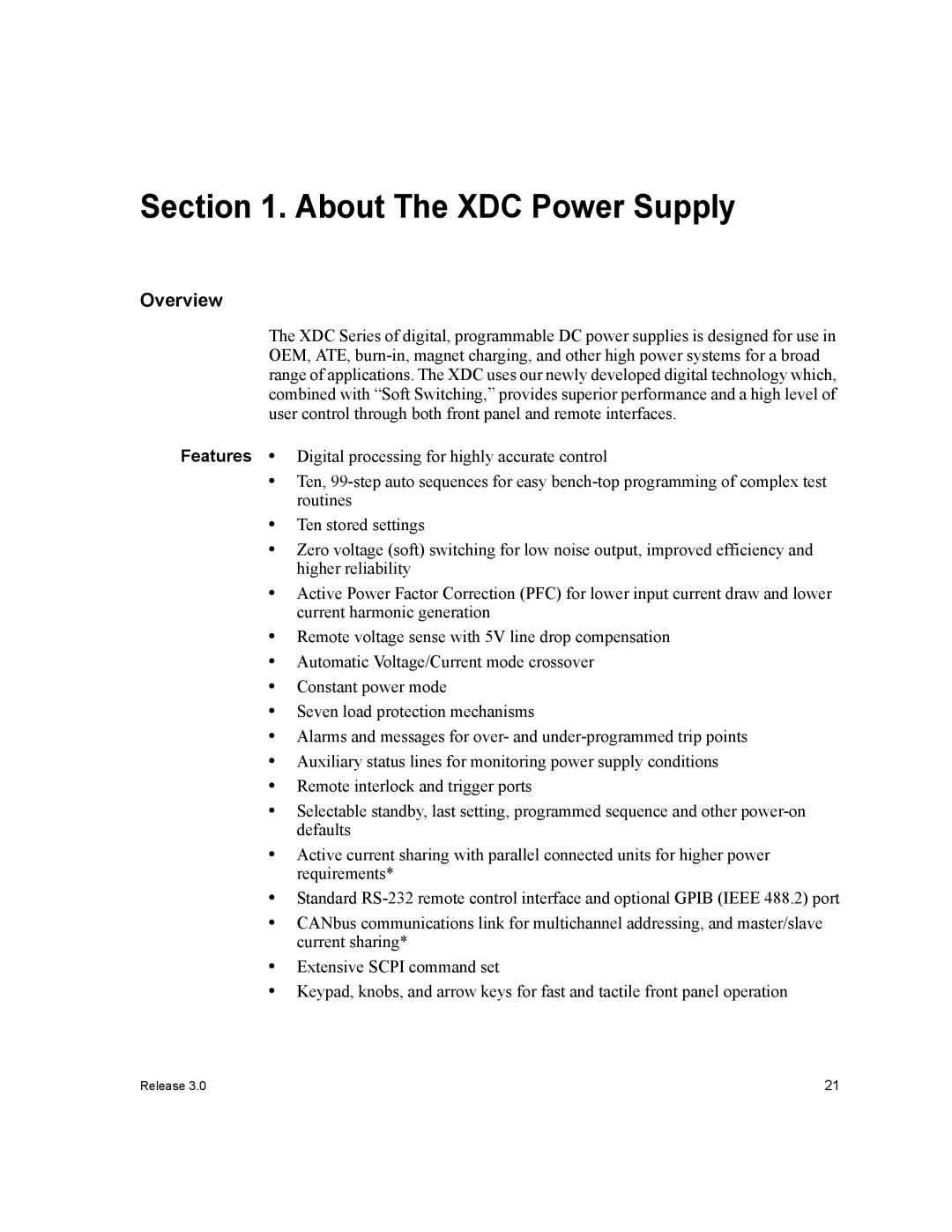 Xantrex Technology manual About The XDC Power Supply, Overview 