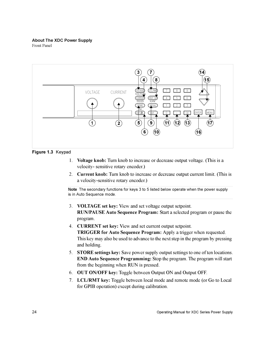 Xantrex Technology XDC manual Keypad 