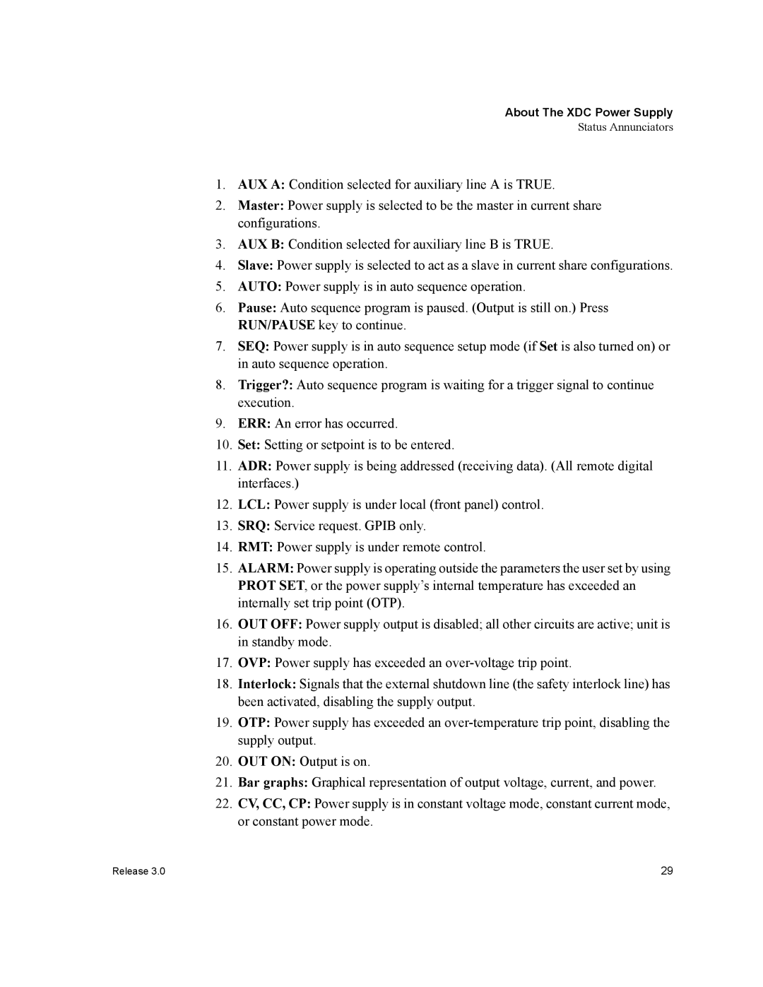 Xantrex Technology XDC manual Status Annunciators 