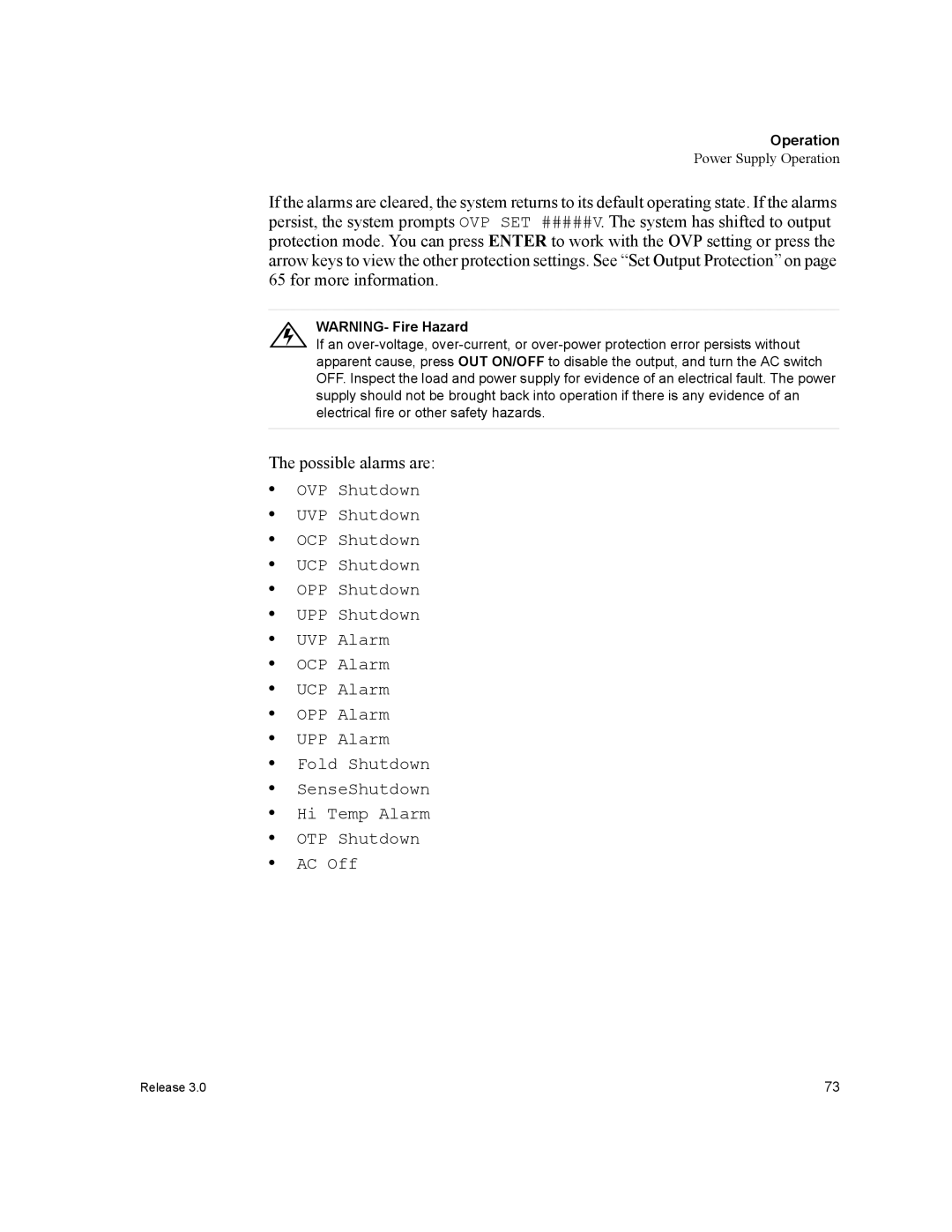 Xantrex Technology XDC manual Possible alarms are 