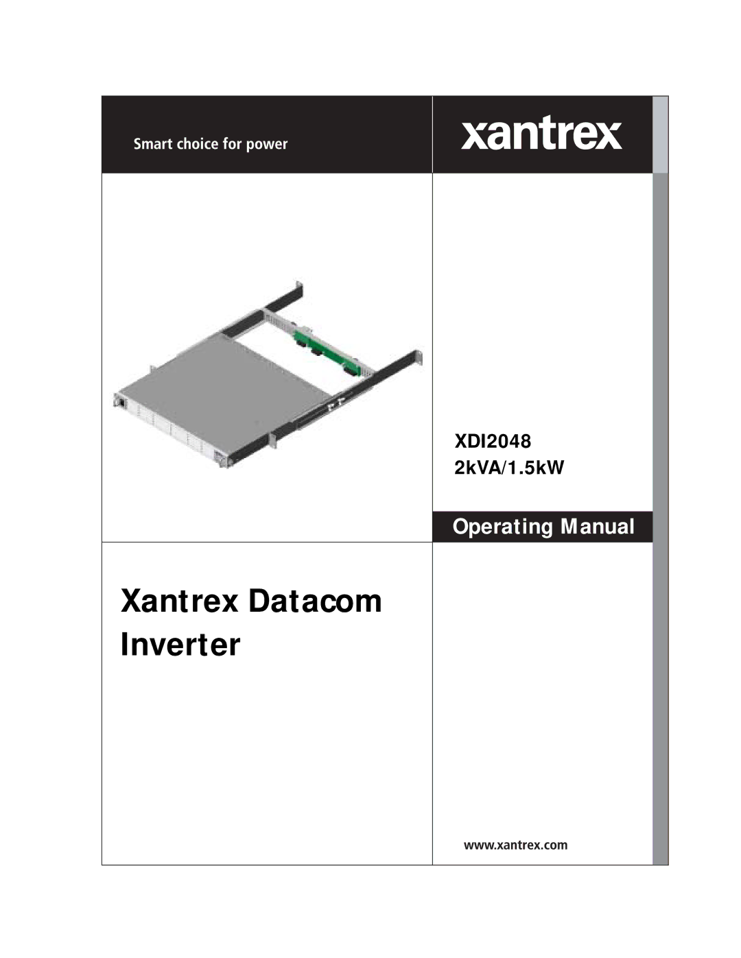 Xantrex Technology manual XDI2048 2kVA/1.5kW 