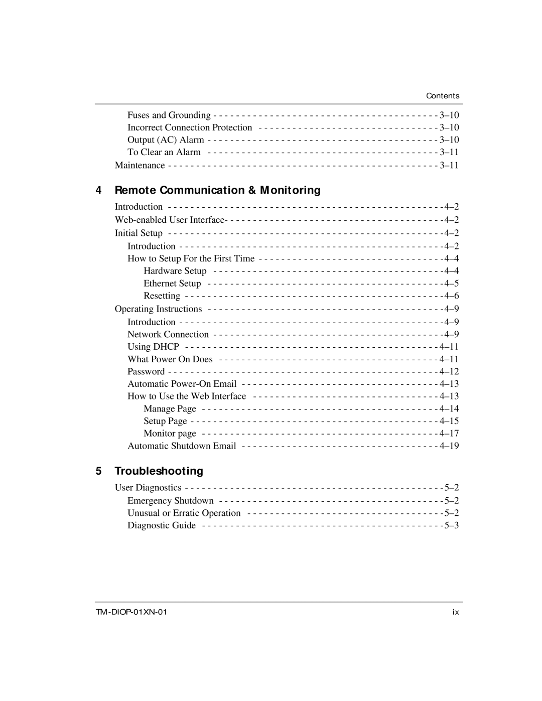 Xantrex Technology XDI2048 manual Remote Communication & Monitoring, Troubleshooting 