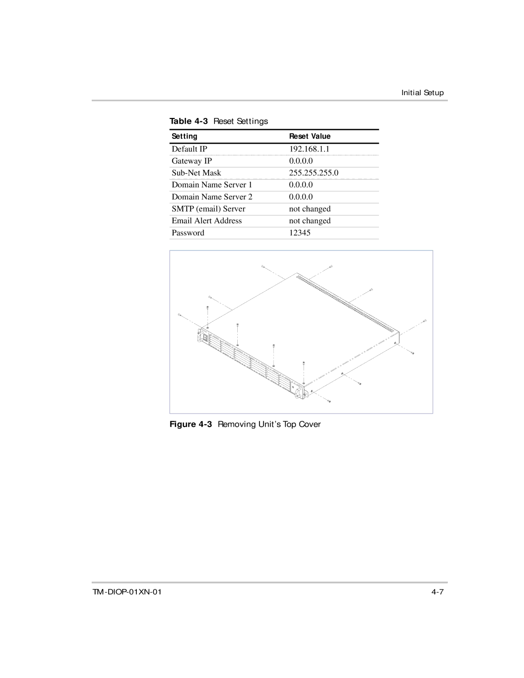 Xantrex Technology XDI2048 manual 3Reset Settings, Setting Reset Value, Removing Unit’s Top Cover 