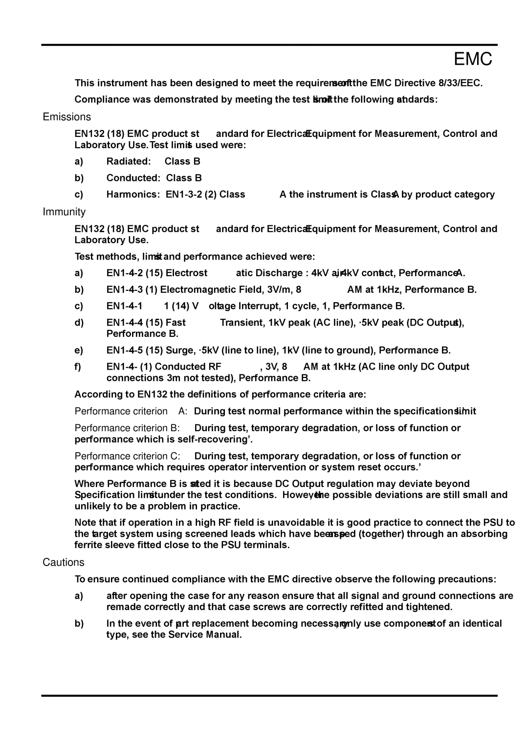 Xantrex Technology XDL 35-5TP manual Emissions, Immunity 