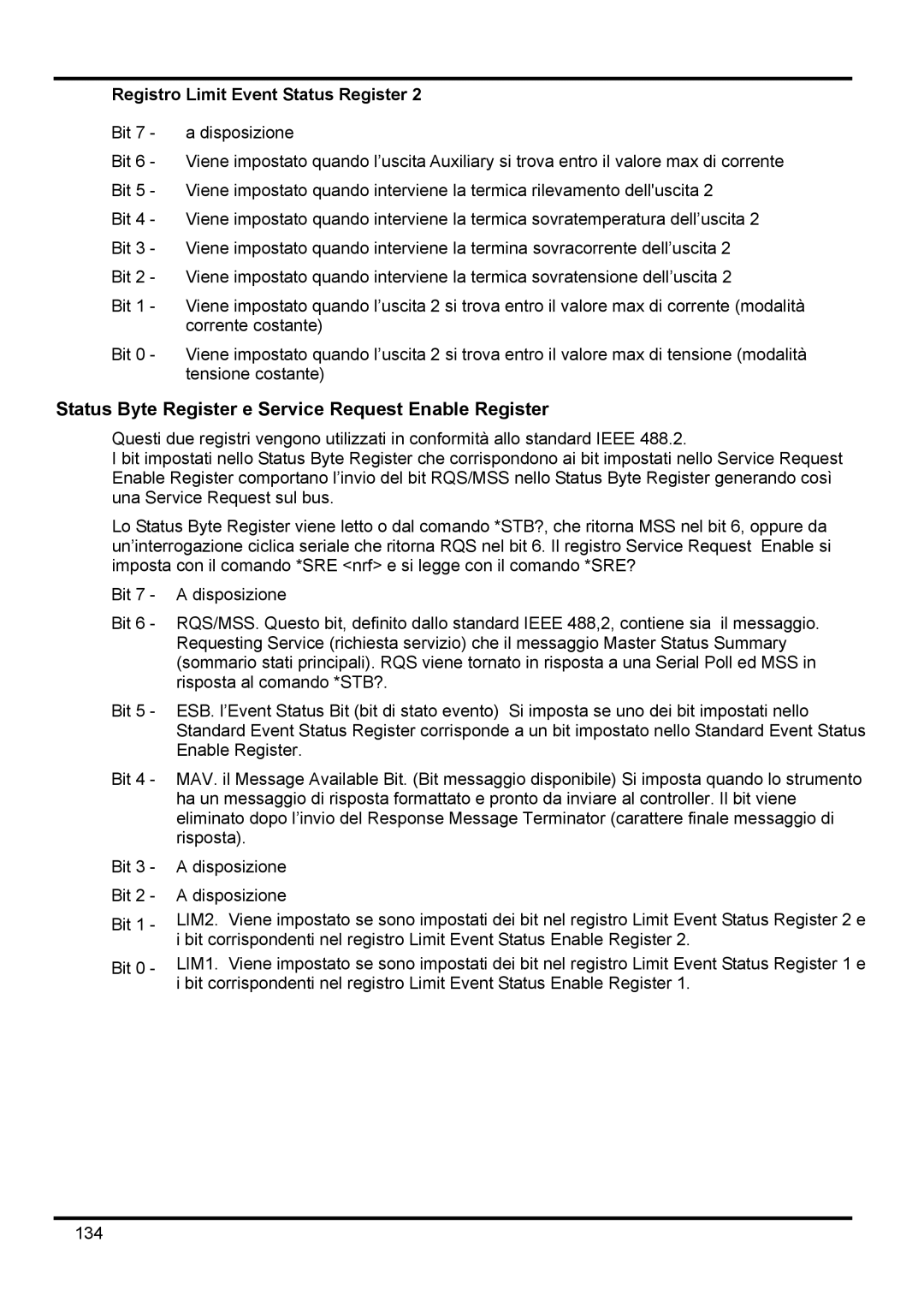 Xantrex Technology XDL 35-5TP manual Status Byte Register e Service Request Enable Register 