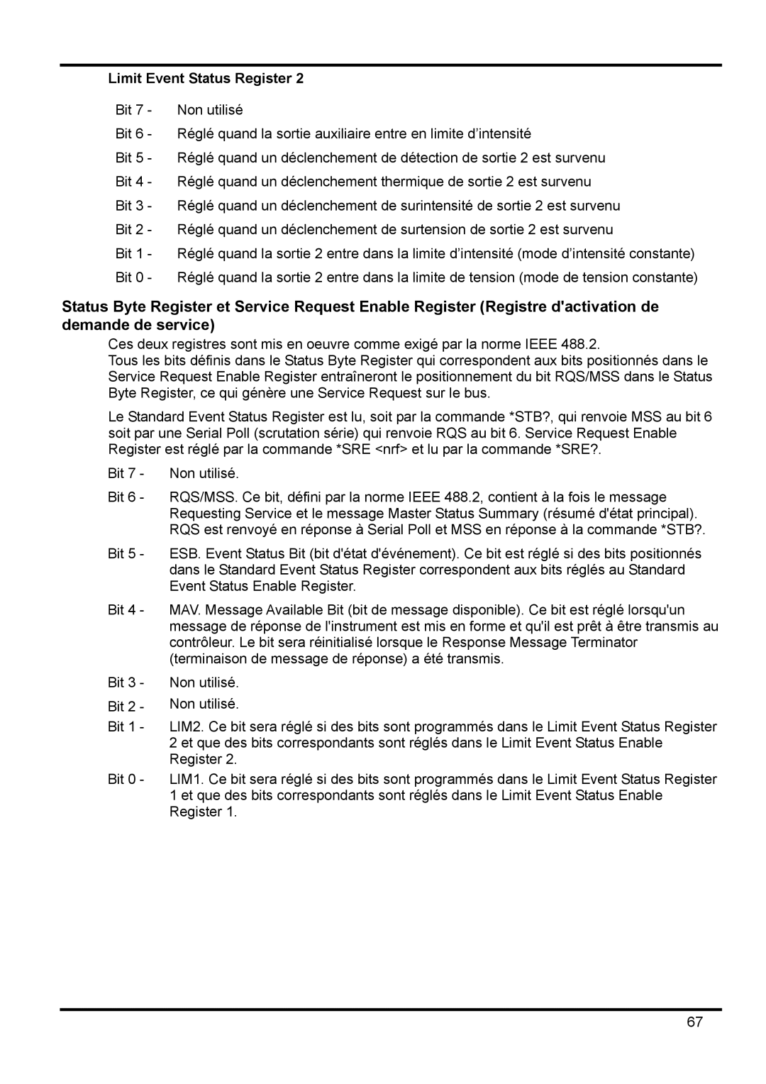 Xantrex Technology XDL 35-5TP manual Limit Event Status Register 