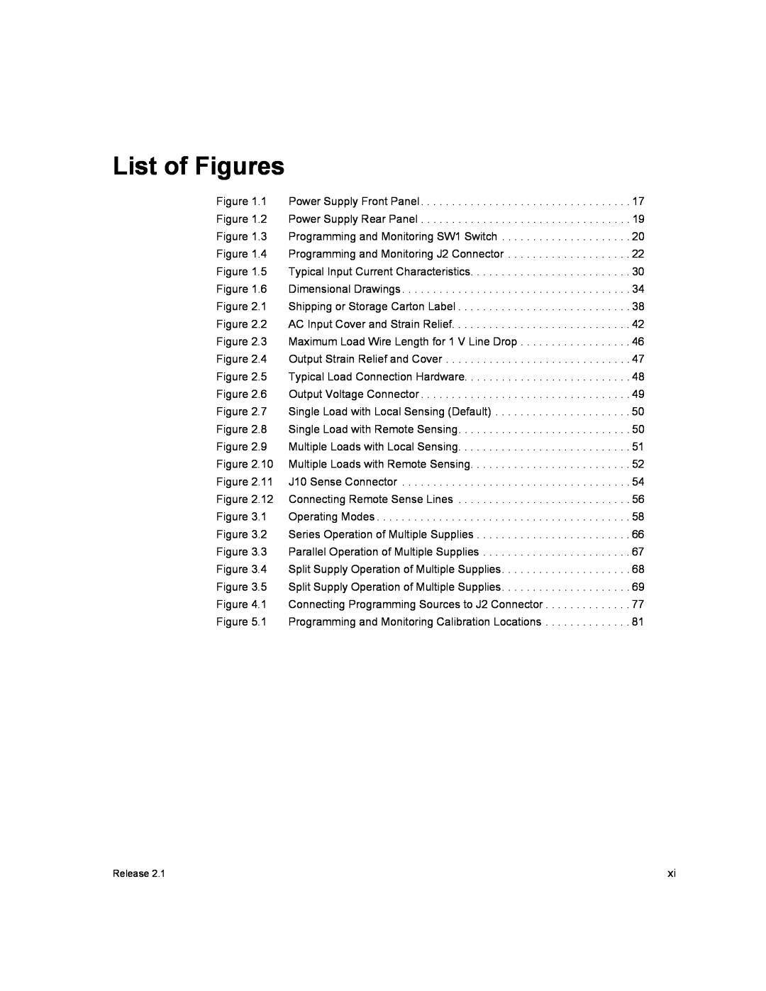 Xantrex Technology XFR 2800 manual List of Figures 