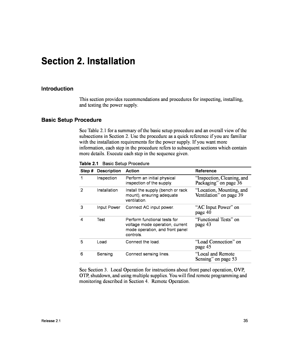Xantrex Technology XFR 2800 manual Installation, Introduction, Basic Setup Procedure 