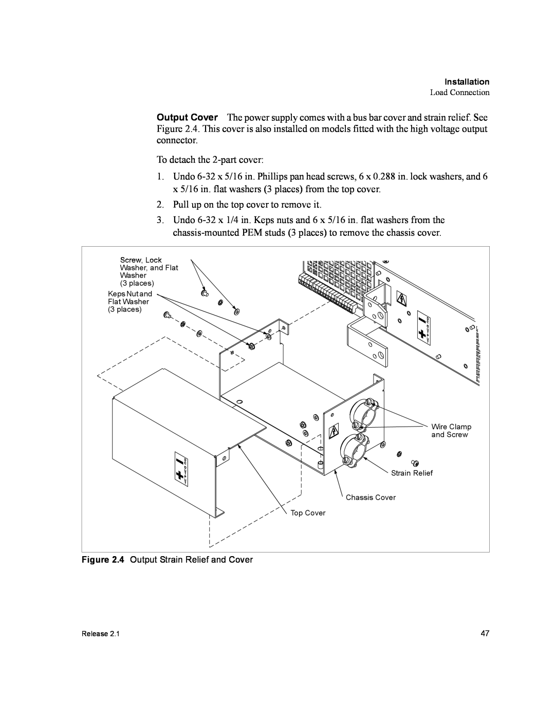 Xantrex Technology XFR 2800 manual To detach the 2-part cover 