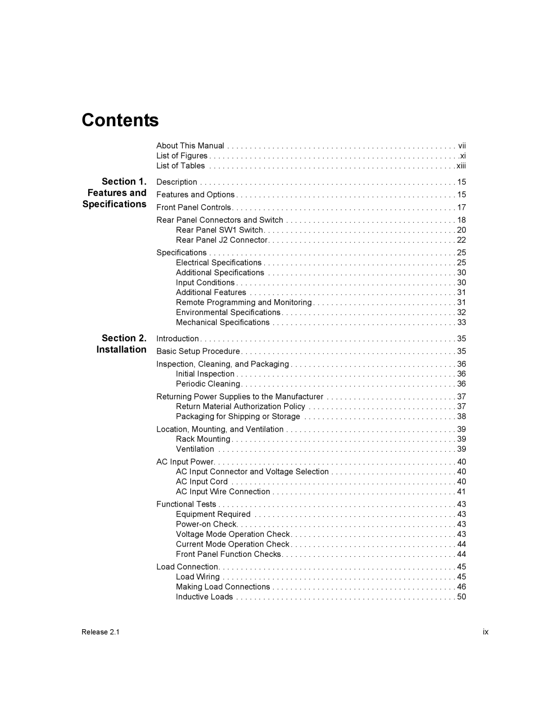 Xantrex Technology XFR 2800 manual Contents 