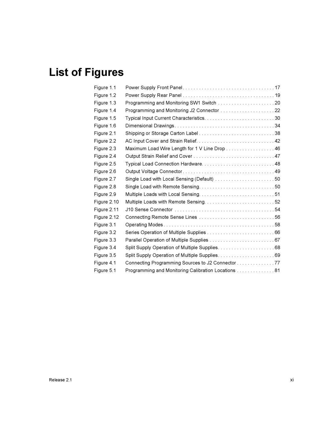 Xantrex Technology XFR 2800 manual List of Figures 