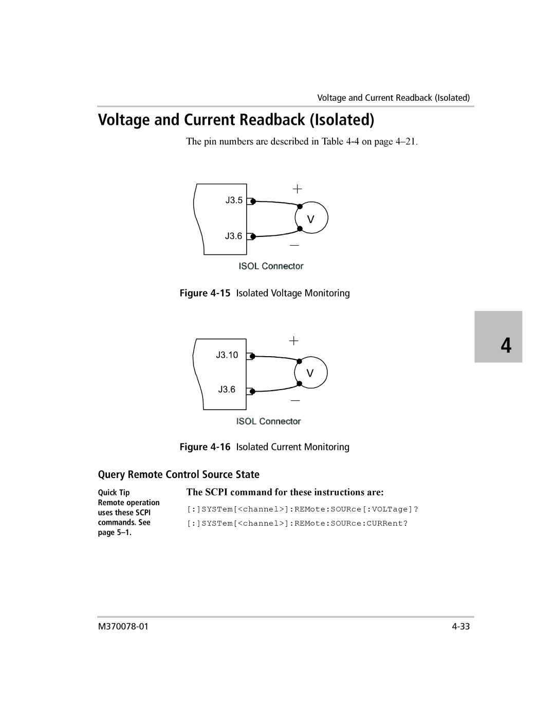 Xantrex Technology XG 850 manual Voltage and Current Readback Isolated, Query Remote Control Source State 