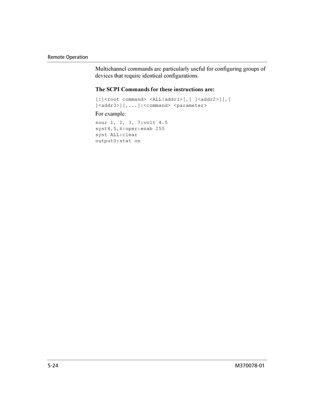 Xantrex Technology XG 850 manual Root command ALLaddr1, addr2, addr3,...command parameter 