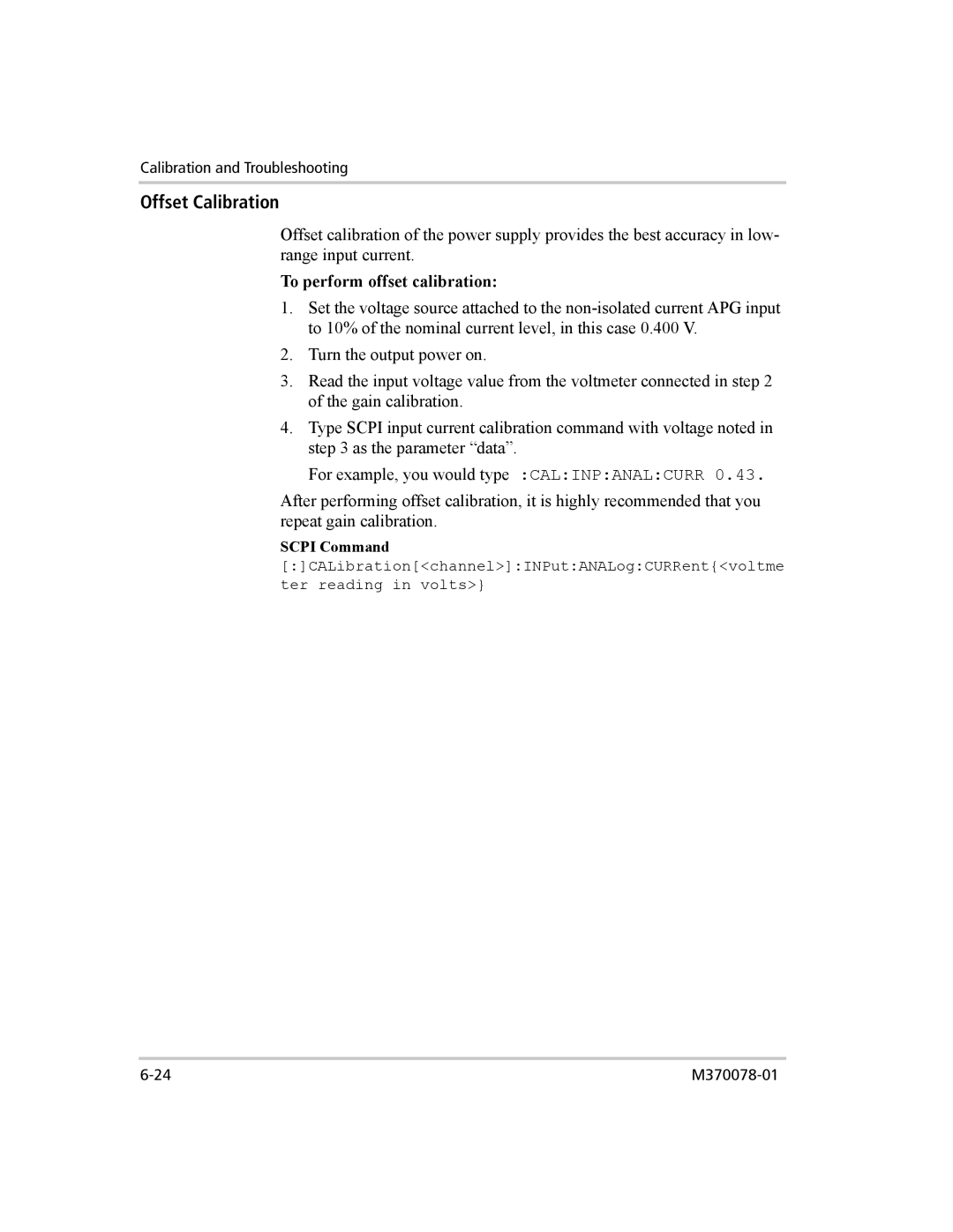 Xantrex Technology XG 850 manual Offset Calibration 