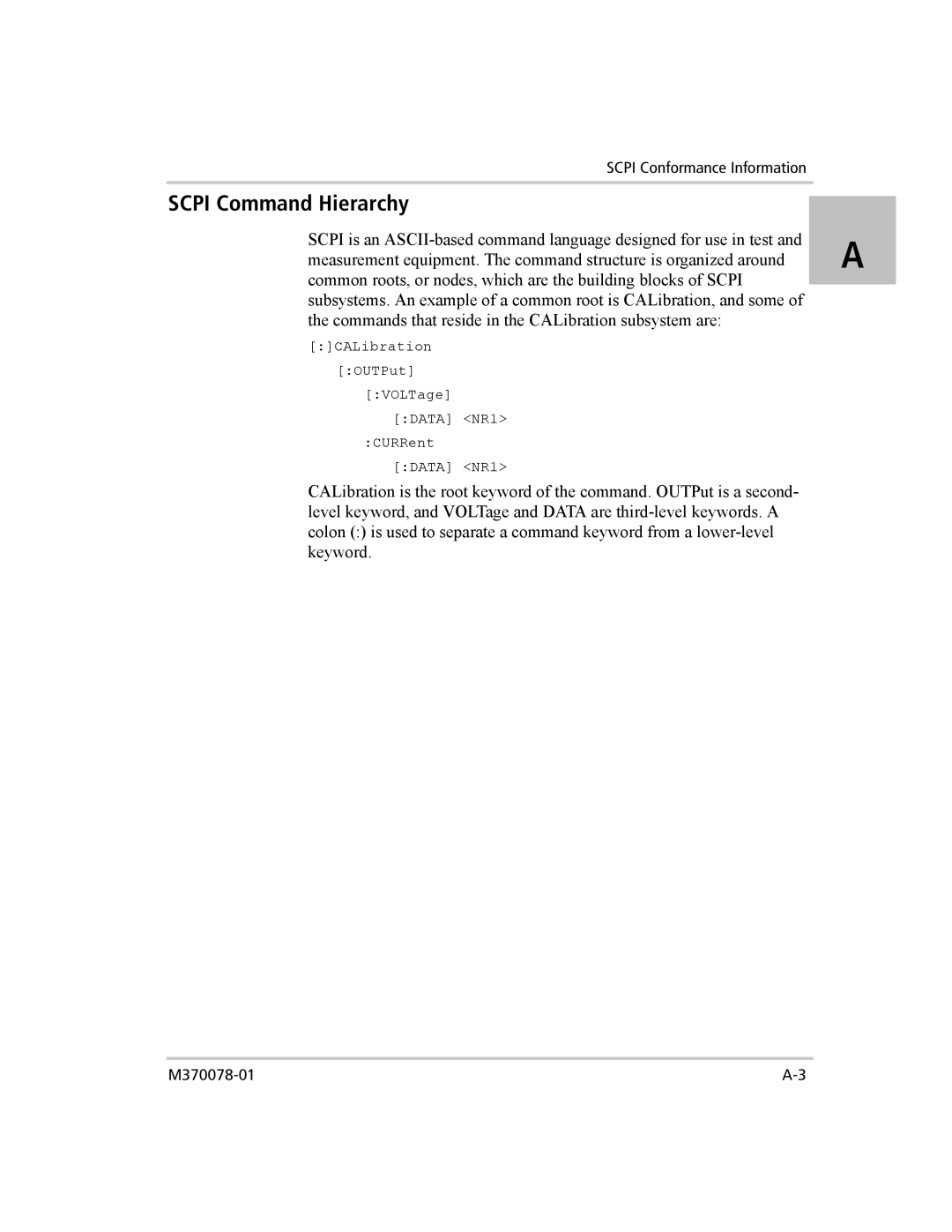 Xantrex Technology XG 850 manual Scpi Command Hierarchy 