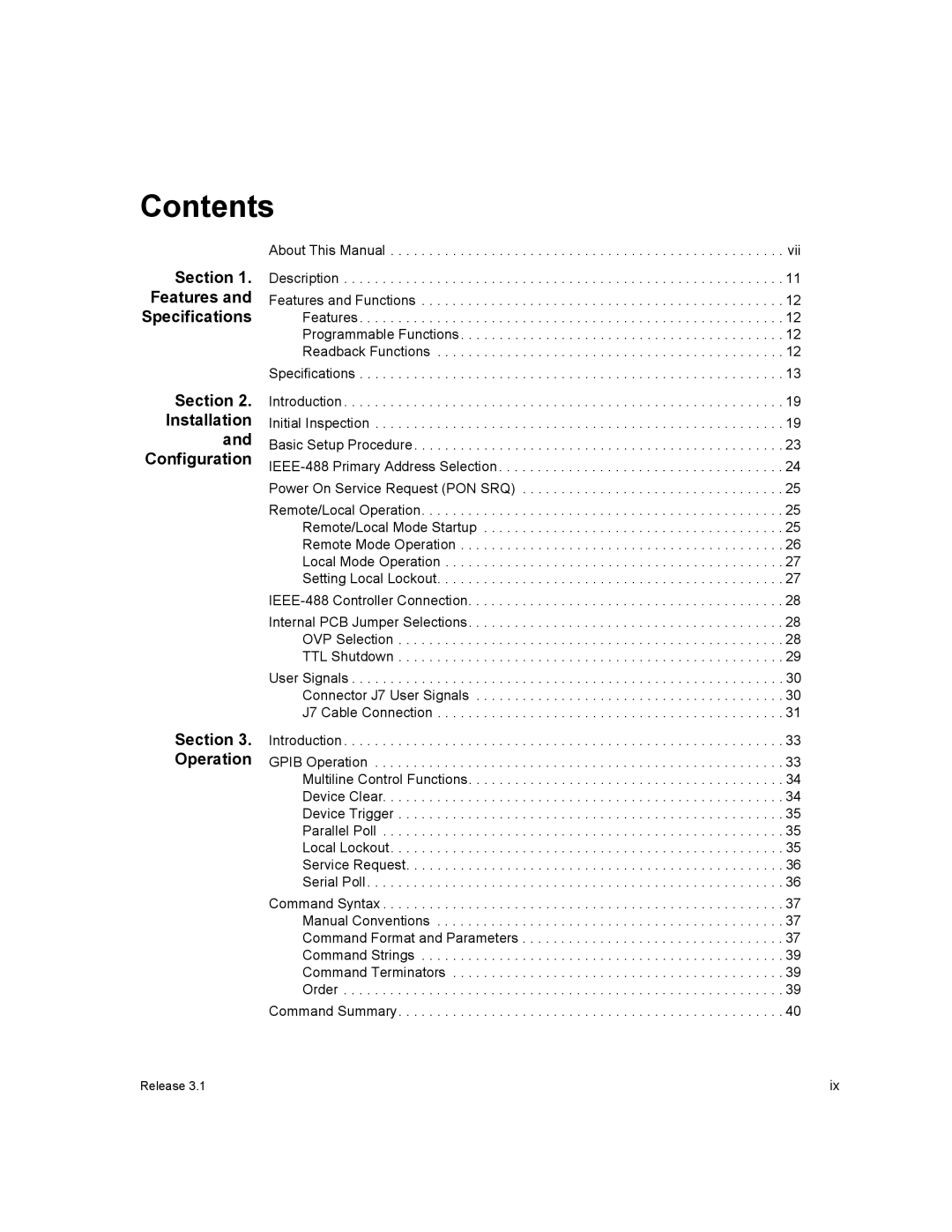 Xantrex Technology XHR, XFR, XFR3 manual Contents 