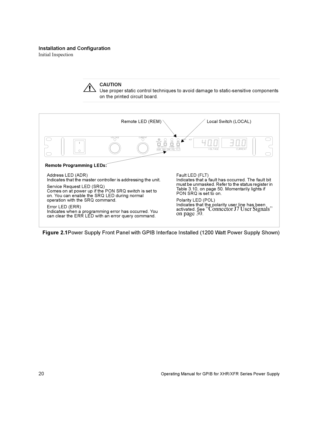 Xantrex Technology XHR, XFR, XFR3 manual Installation and Configuration, Initial Inspection 