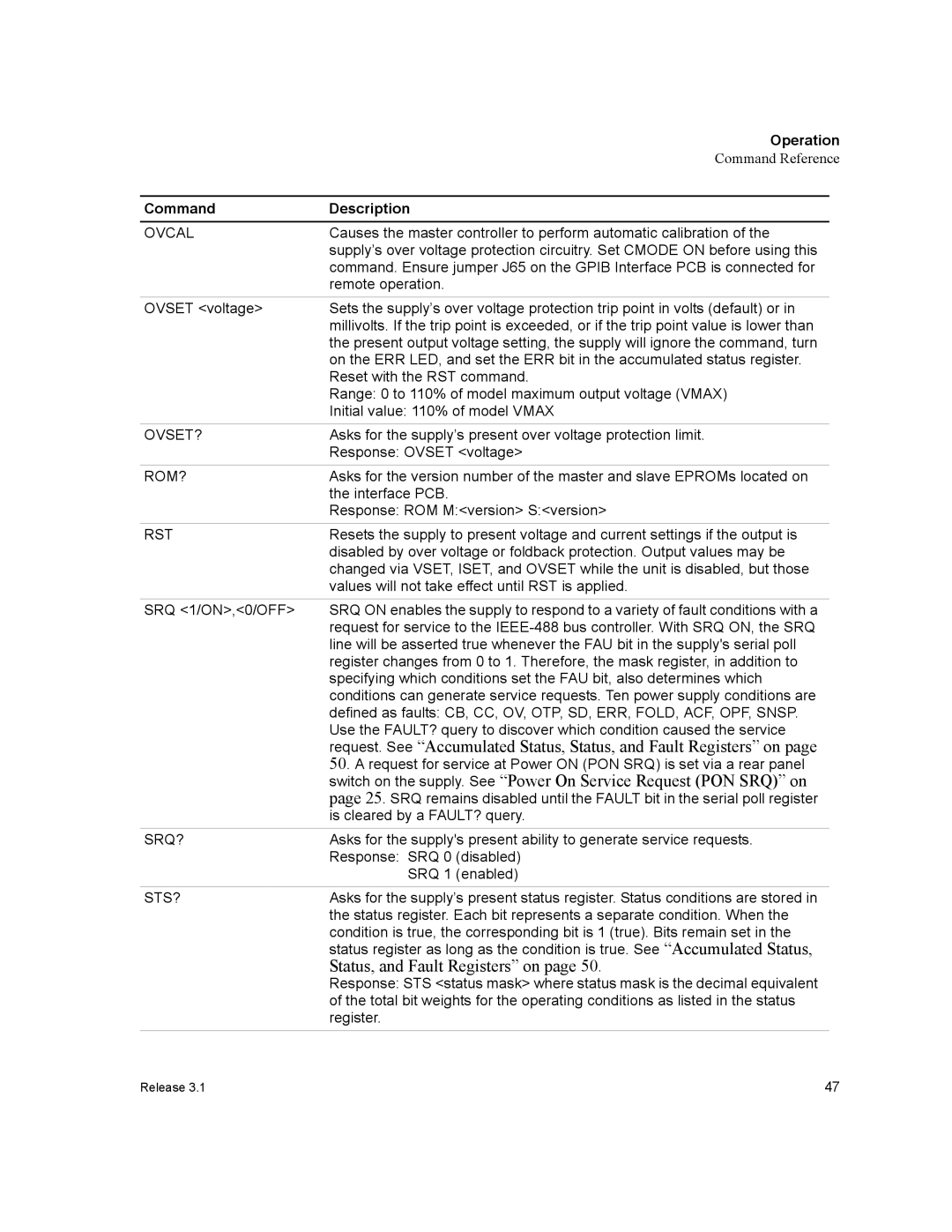 Xantrex Technology XHR, XFR, XFR3 manual Status, and Fault Registers on 