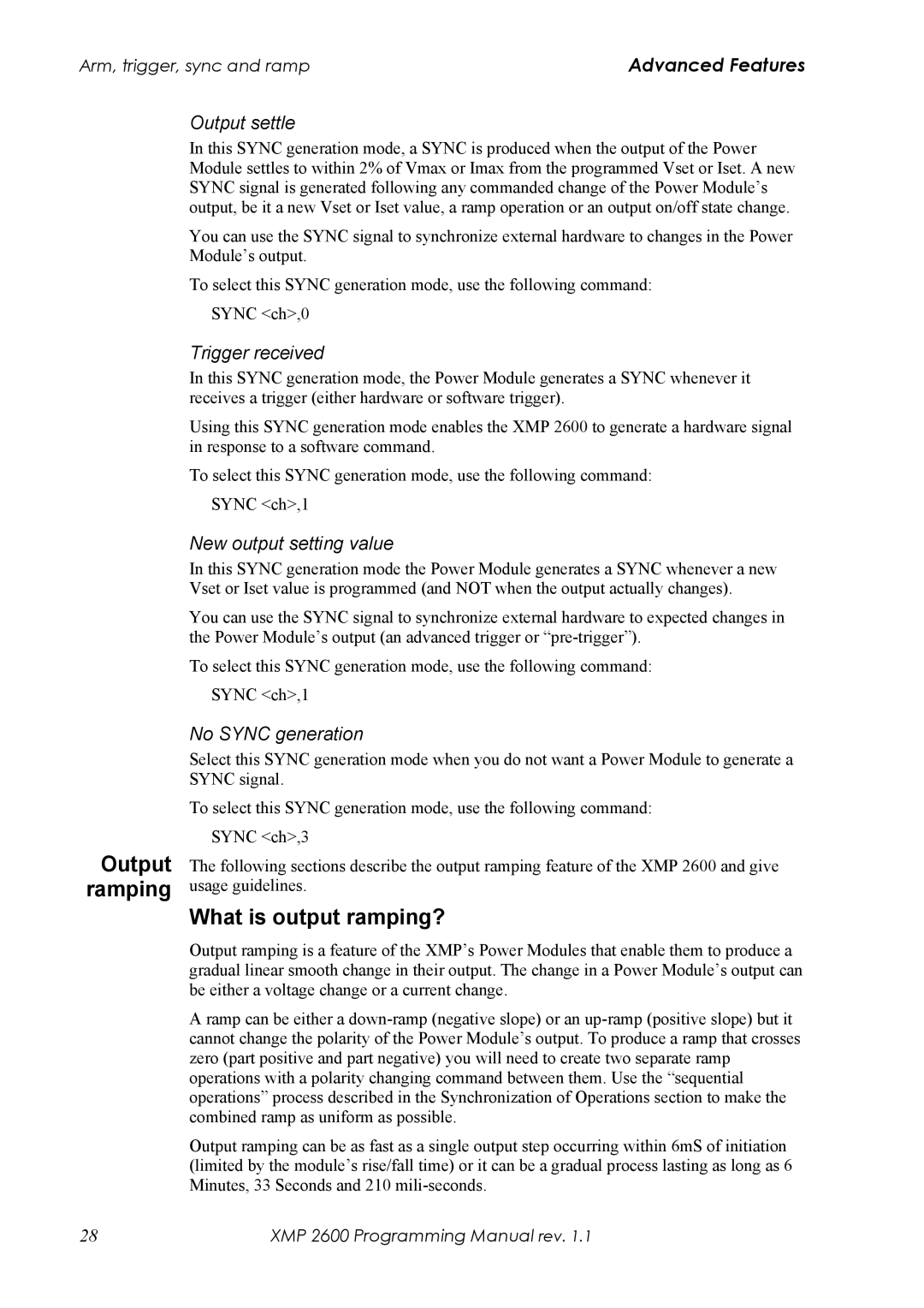 Xantrex Technology XMP 2600 manual What is output ramping?, Output ramping 