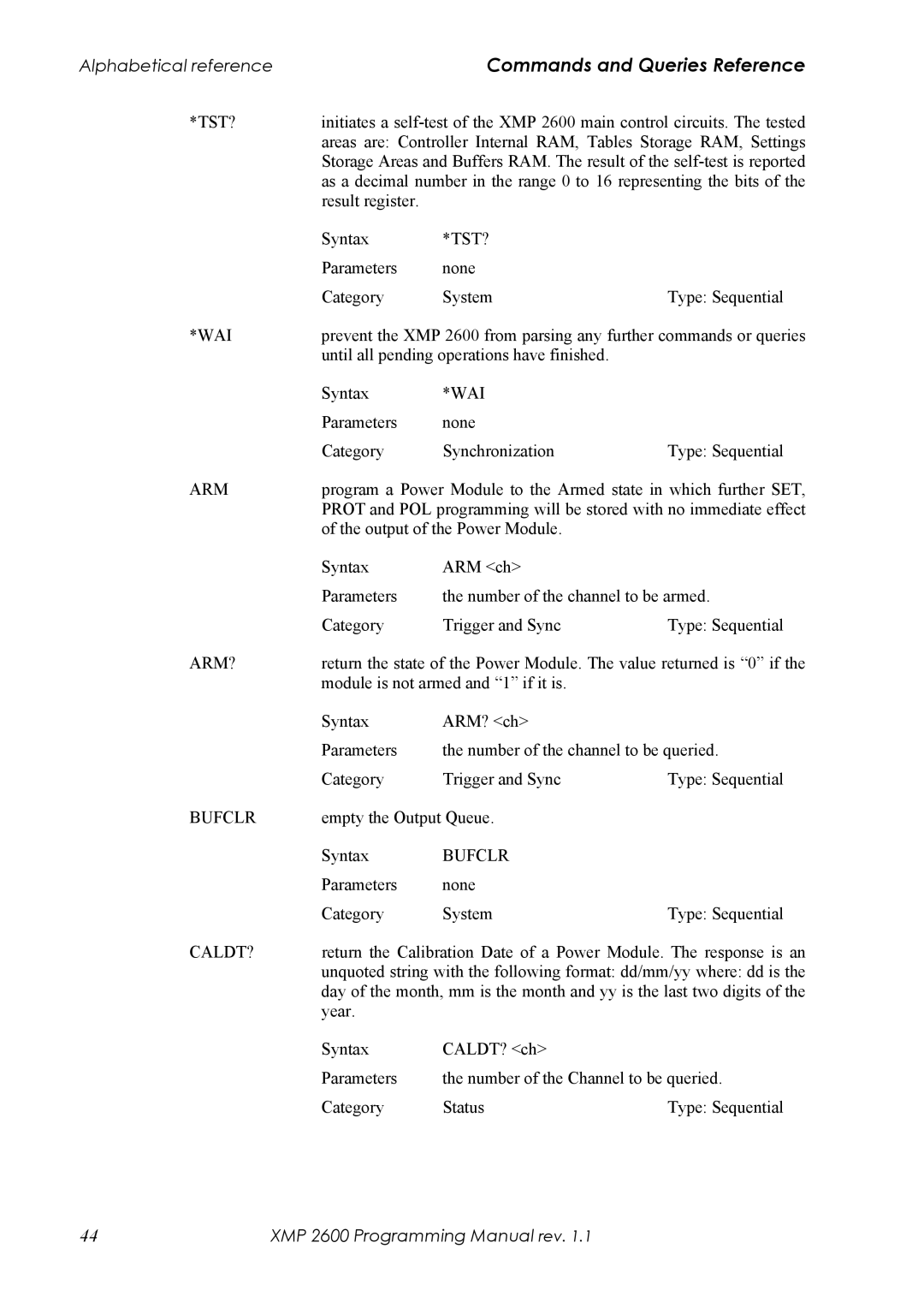 Xantrex Technology XMP 2600 manual Result register Syntax 