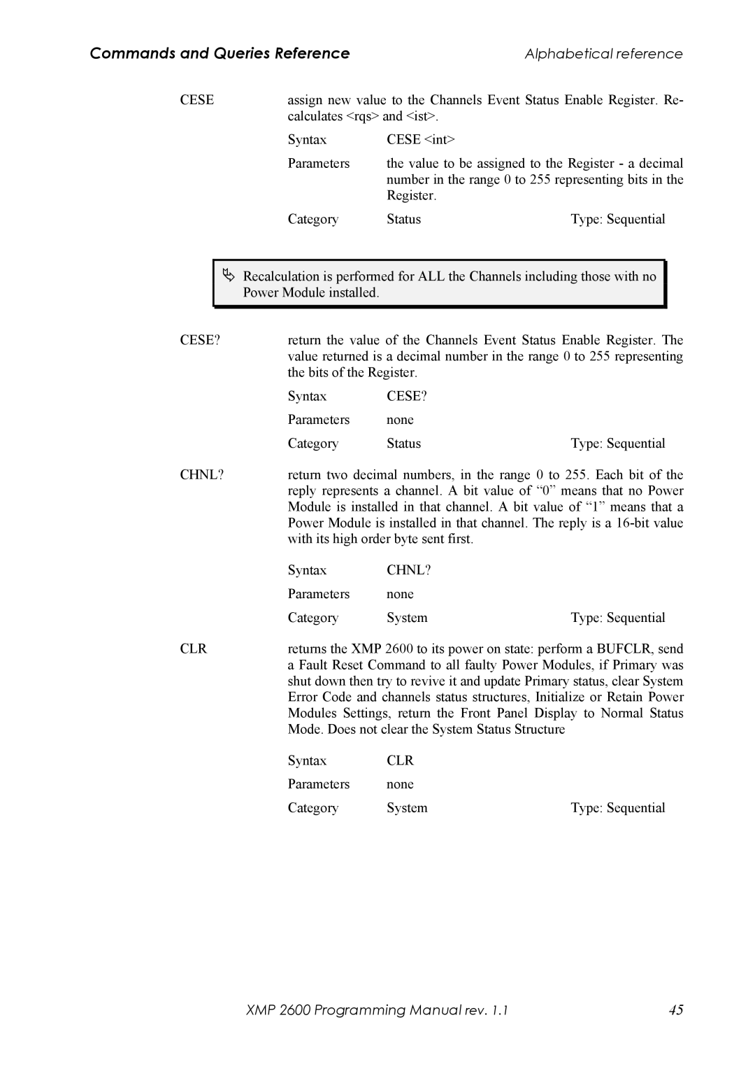 Xantrex Technology XMP 2600 manual Return two decimal numbers, in the range 0 to 255. Each bit 