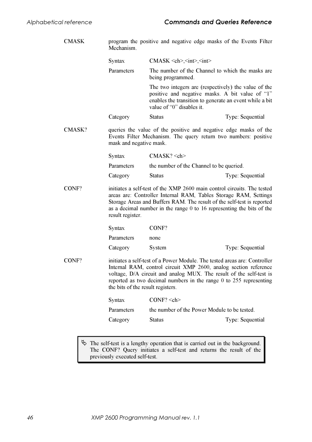 Xantrex Technology XMP 2600 manual Cmask 