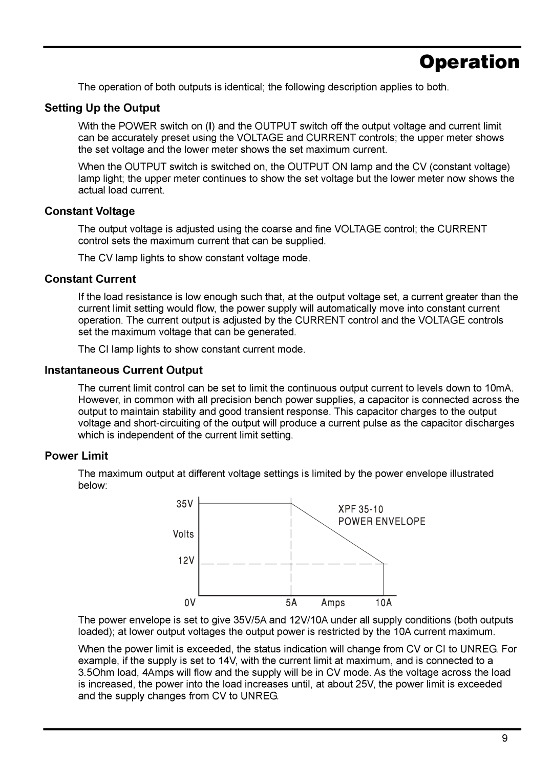 Xantrex Technology XPF 35-10 manual Operation 