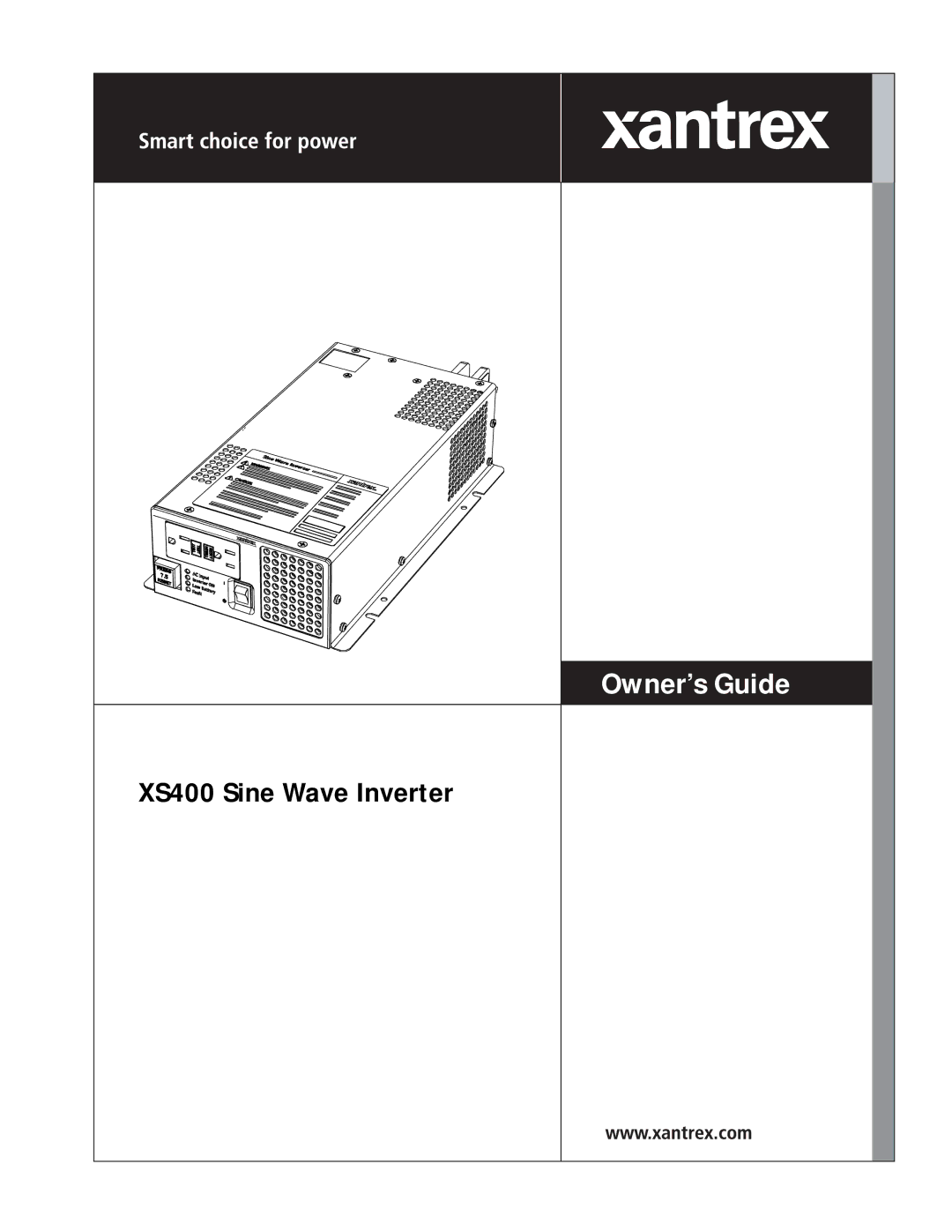 Xantrex Technology manual XS400 Sine Wave Inverter 