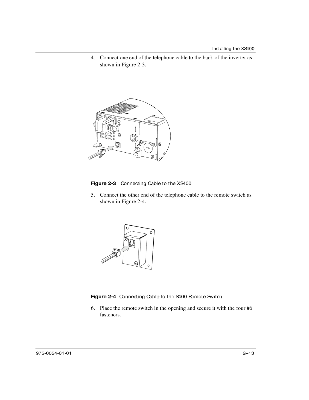 Xantrex Technology manual 3Connecting Cable to the XS400 