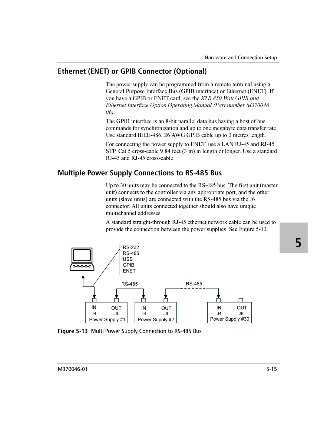 Xantrex Technology XTR 850 WATT SERIES manual Ethernet Enet or Gpib Connector Optional 