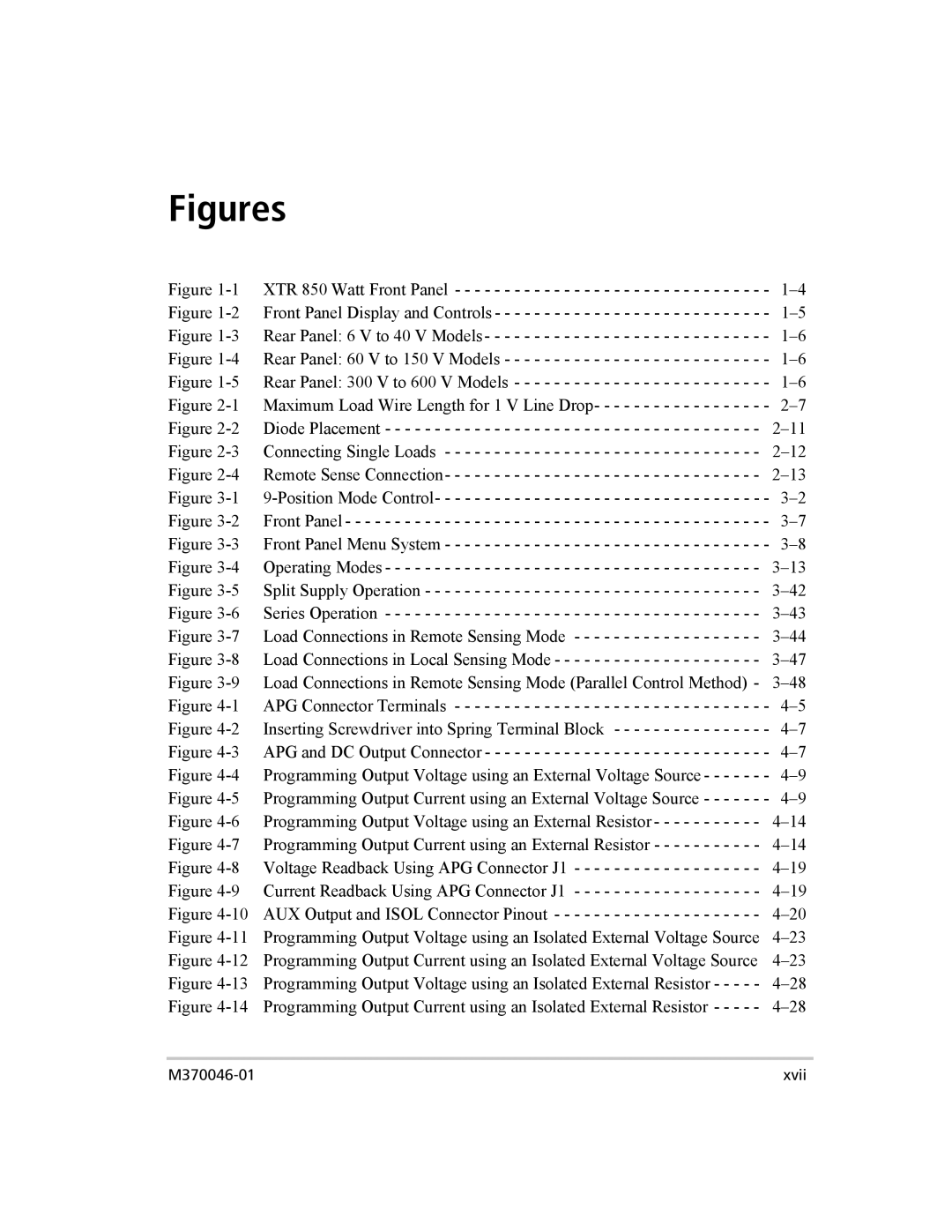 Xantrex Technology XTR 850 WATT SERIES manual Figures 