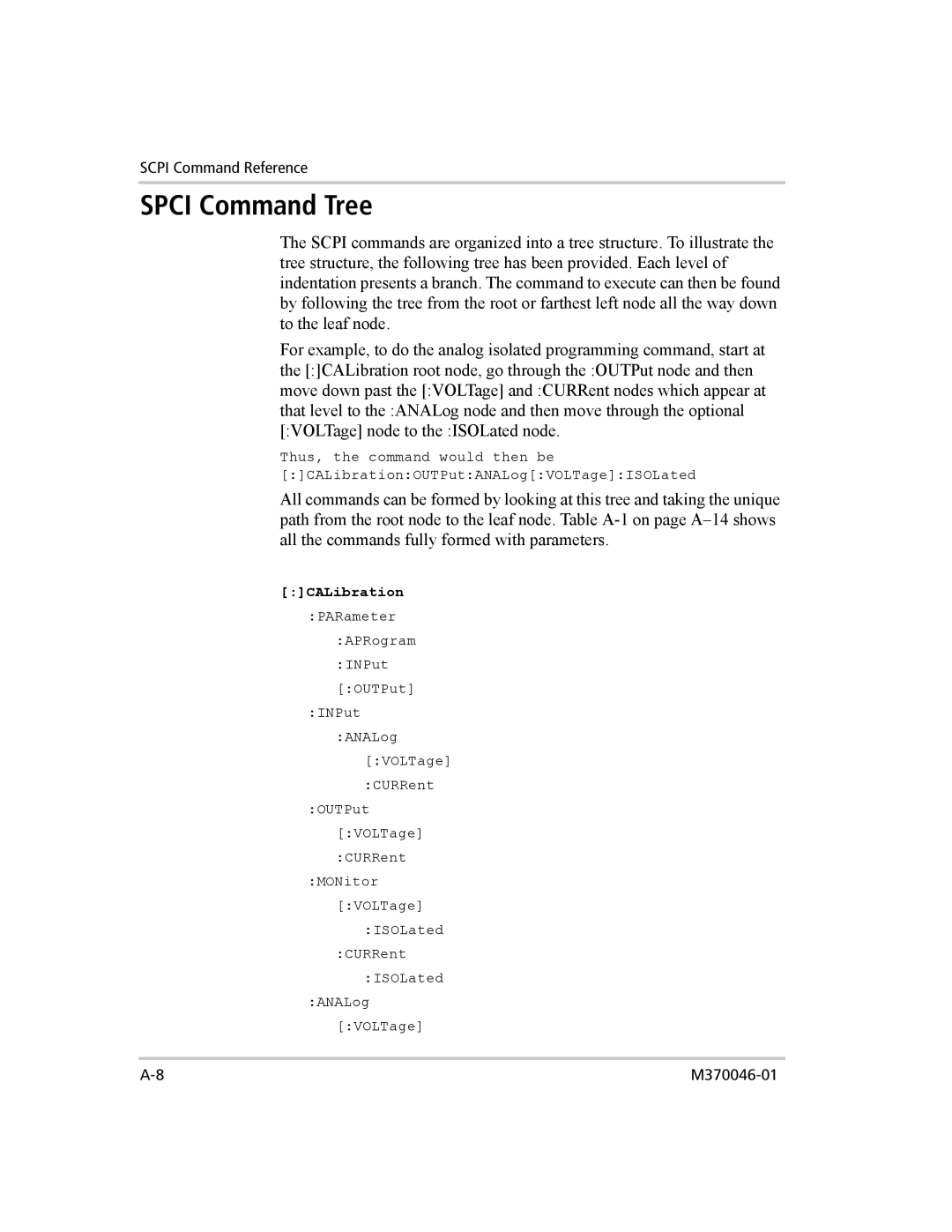 Xantrex Technology XTR 850 WATT SERIES manual Spci Command Tree, CALibration 