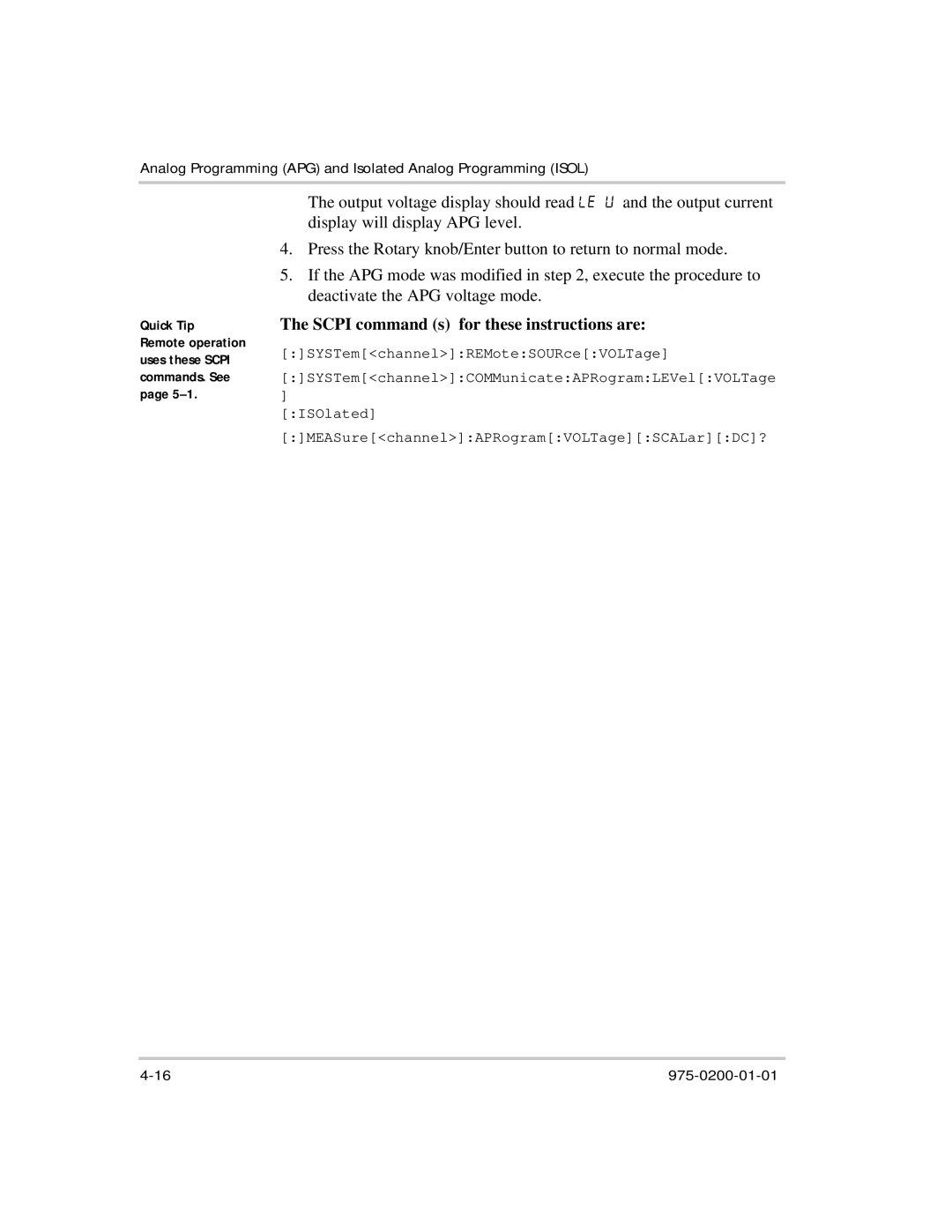 Xantrex Technology XTR 850 Watt manual Scpi command s for these instructions are 