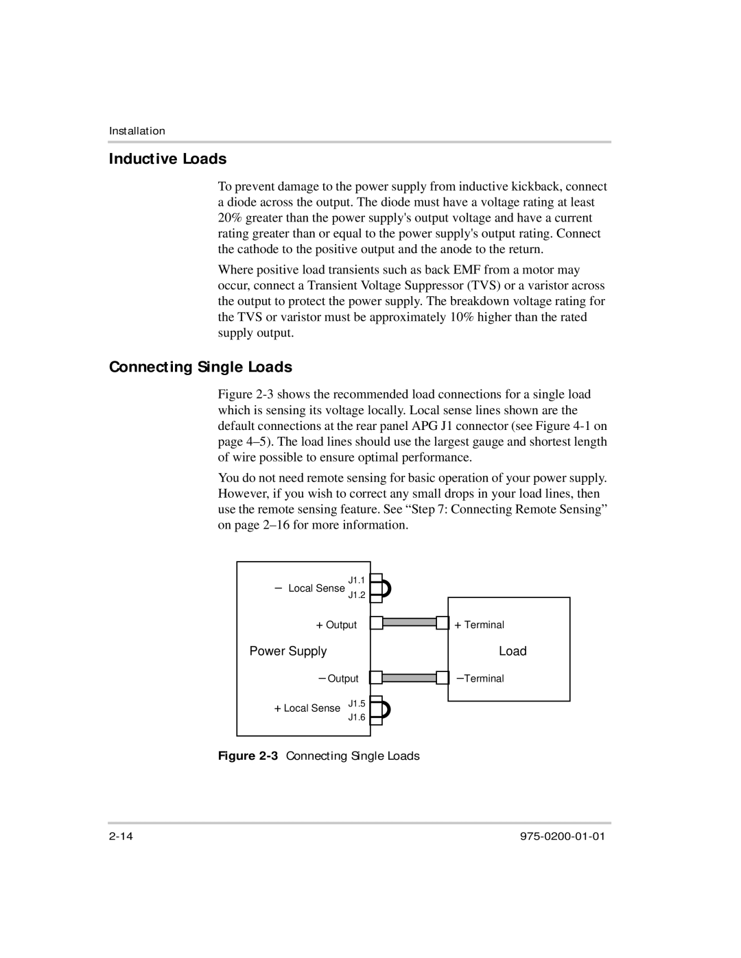 Xantrex Technology XTR 850 Watt manual Inductive Loads, Connecting Single Loads 