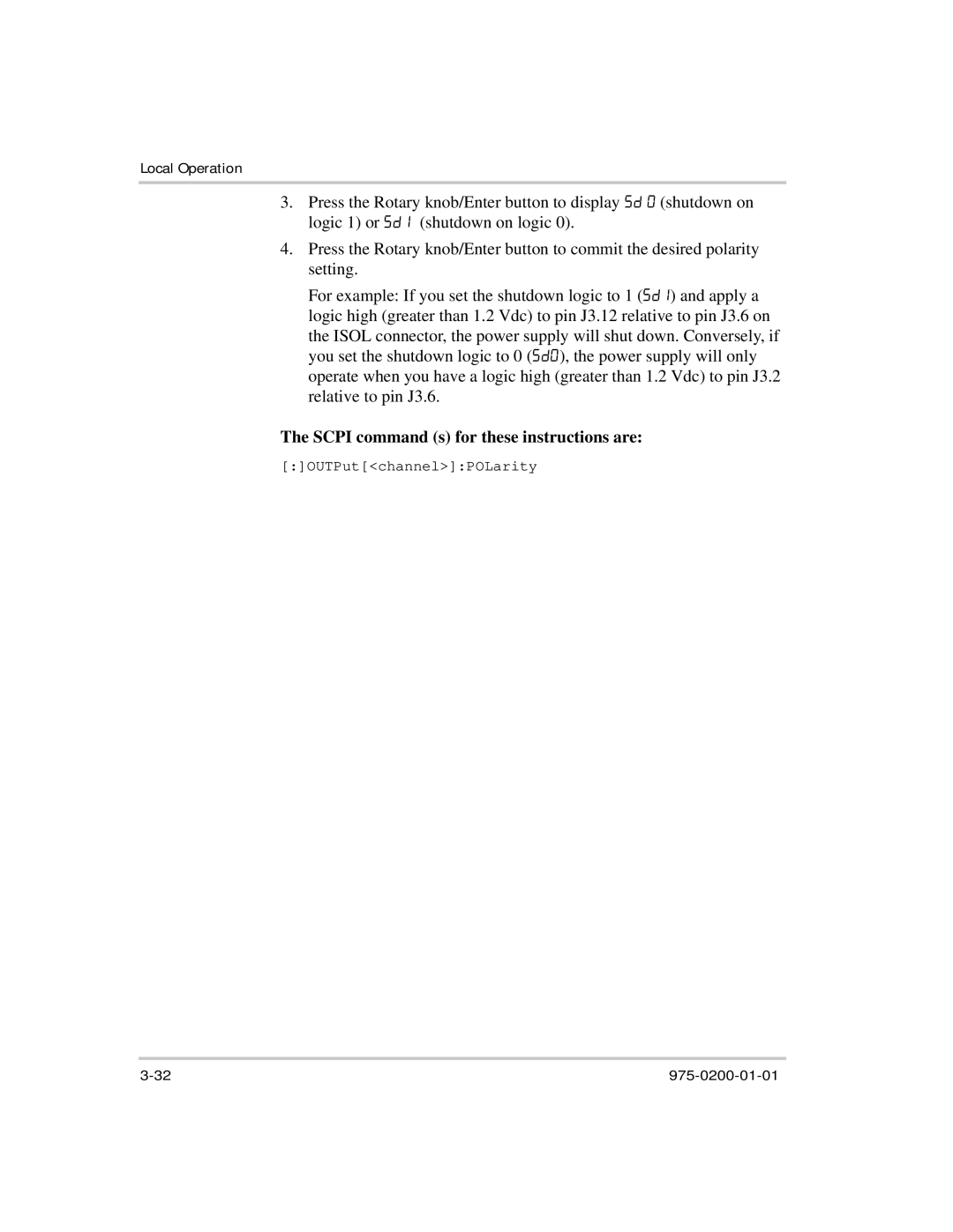 Xantrex Technology XTR 850 Watt manual OUTPutchannelPOLarity 