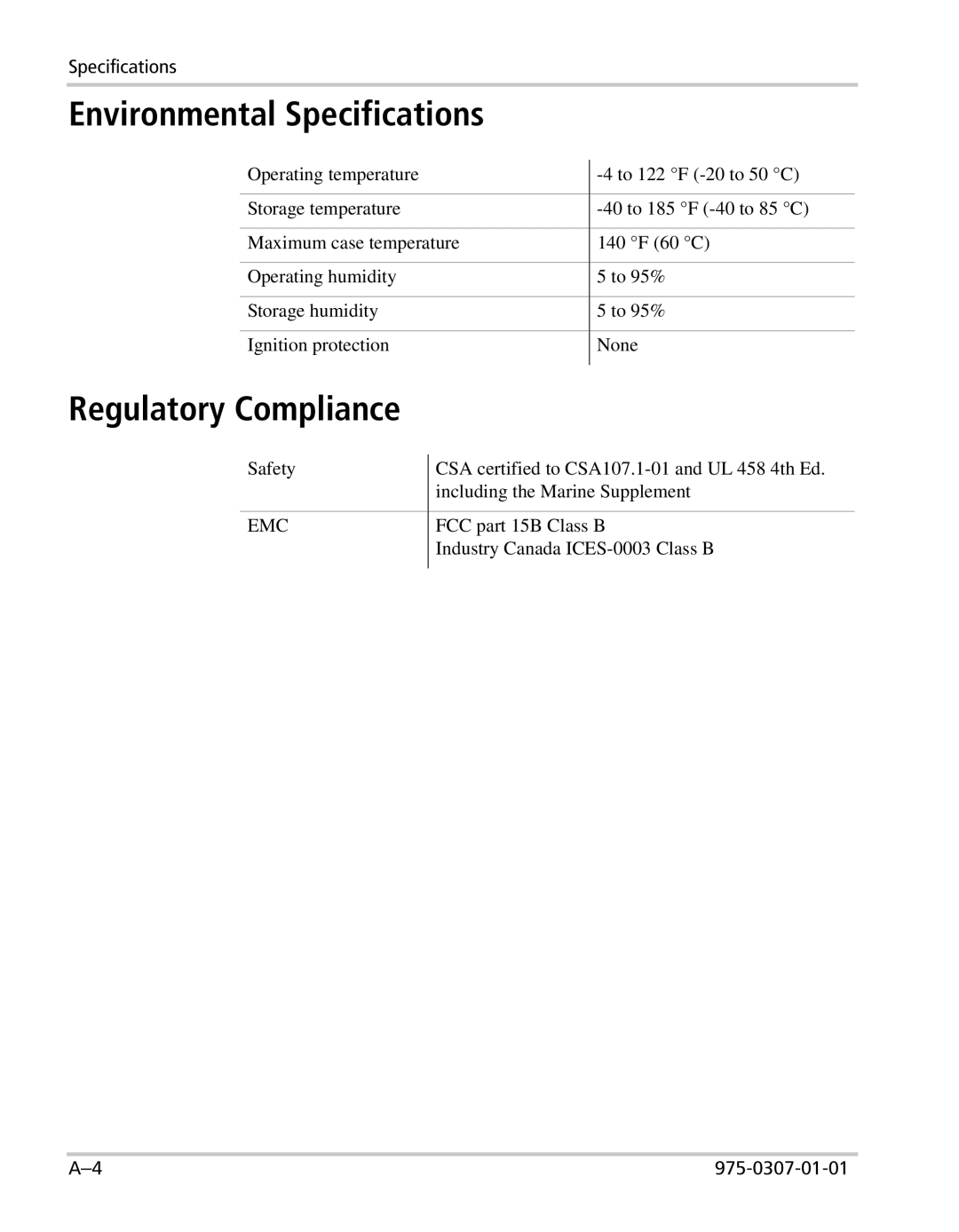 Xantrex Technology XW manual Environmental Specifications, Regulatory Compliance 