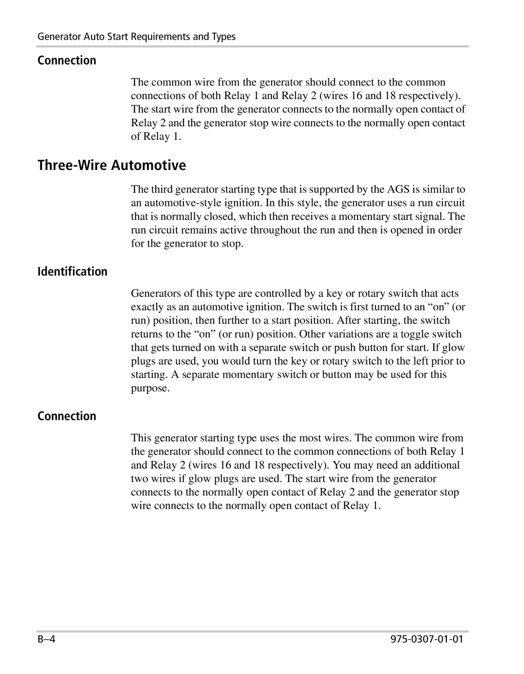 Xantrex Technology XW manual Three-Wire Automotive 