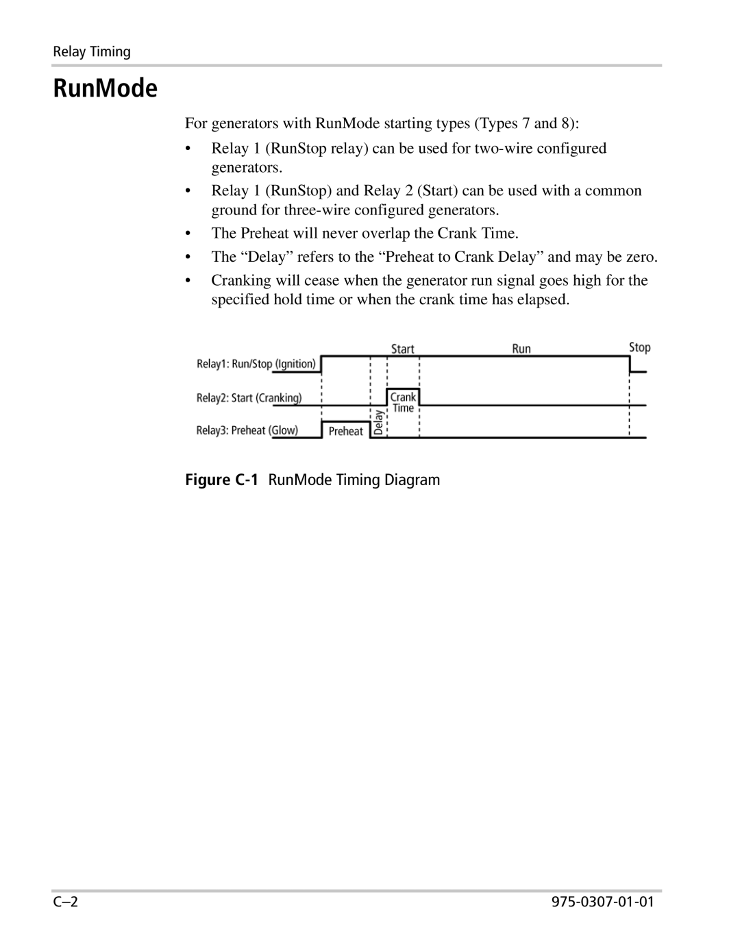 Xantrex Technology XW manual Figure C-1RunMode Timing Diagram 